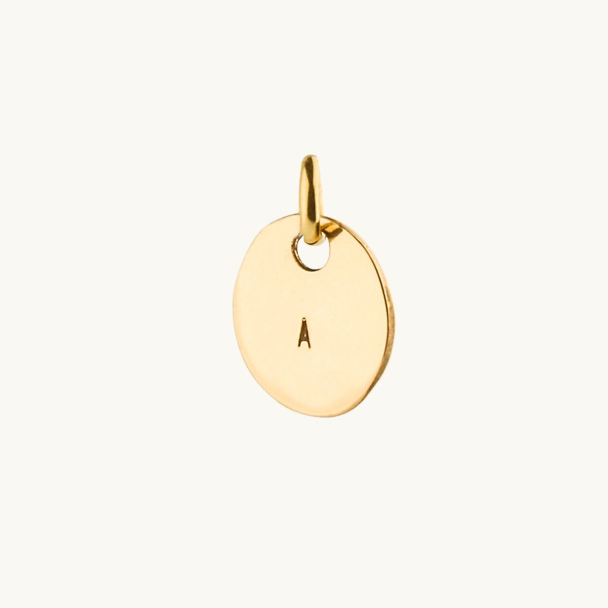 Letter coin gold necklace