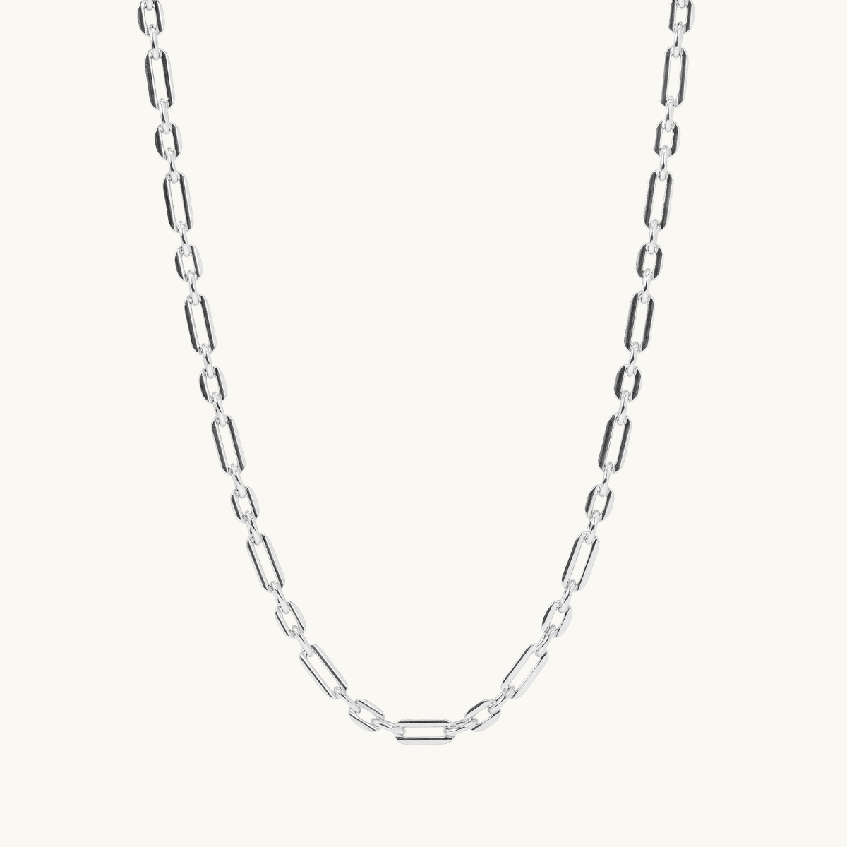 Chunky necklace chain i silver