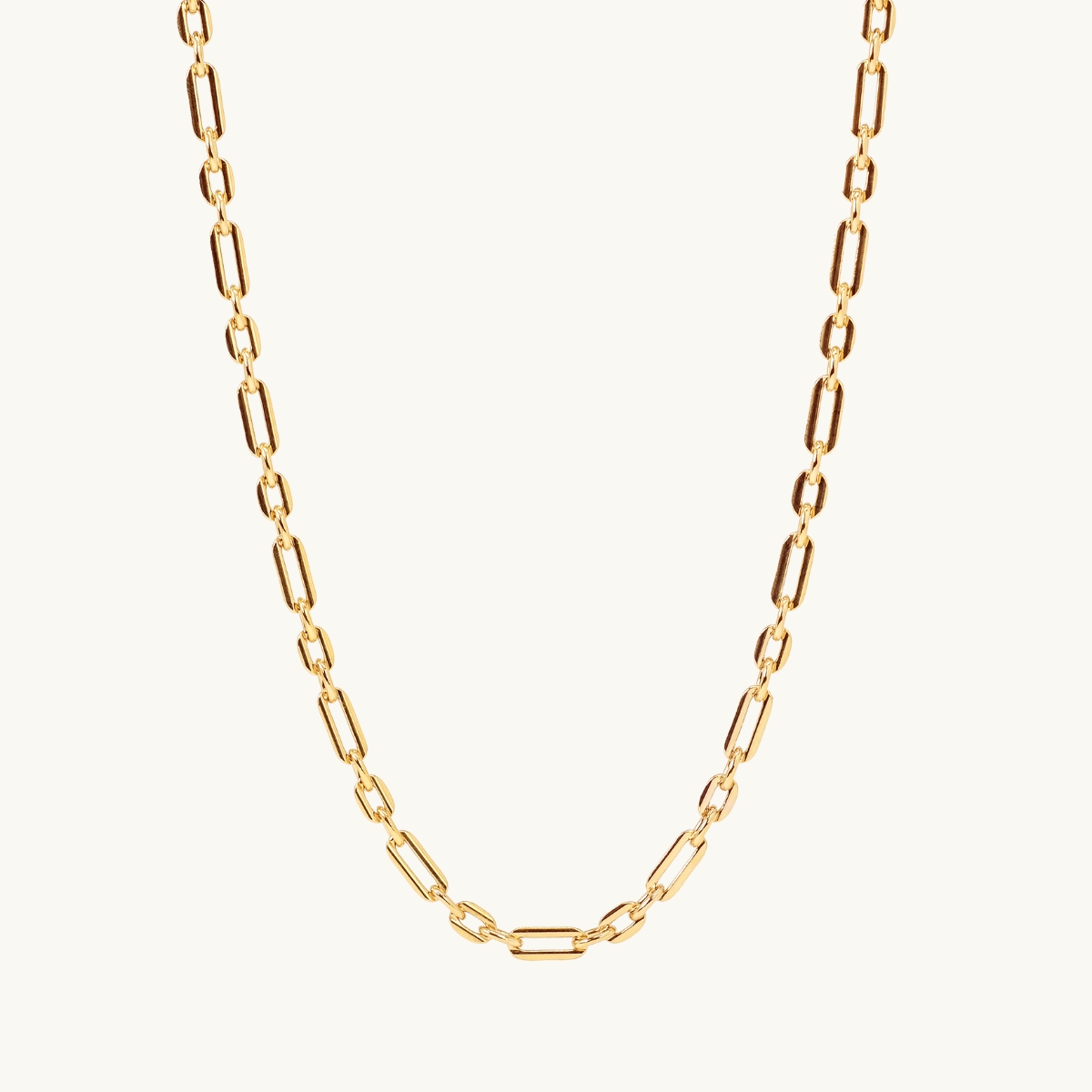 Chunky necklace chain in gold plated silver