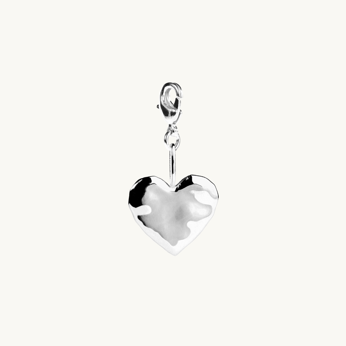 ORGANIC HEART CHARM SILVER in the group SHOP / CHARMS at EMMA ISRAELSSON (charm009)