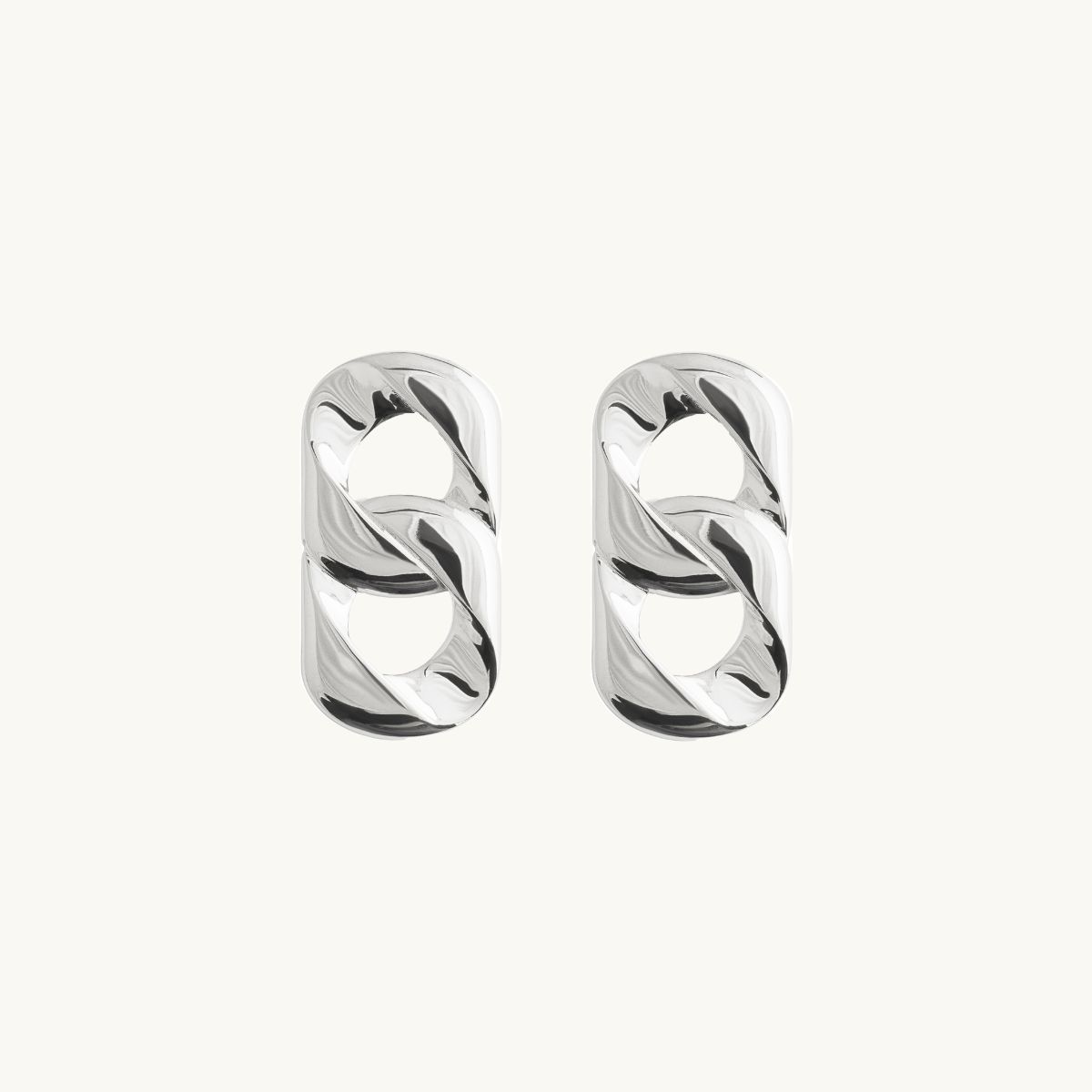 BIG LINK EARRINGS SILVER in the group SALE at EMMA ISRAELSSON (ear088)