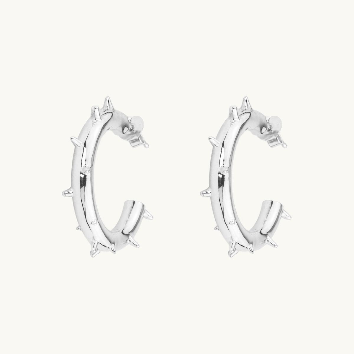 Hoops with thorns, fig tree, silver