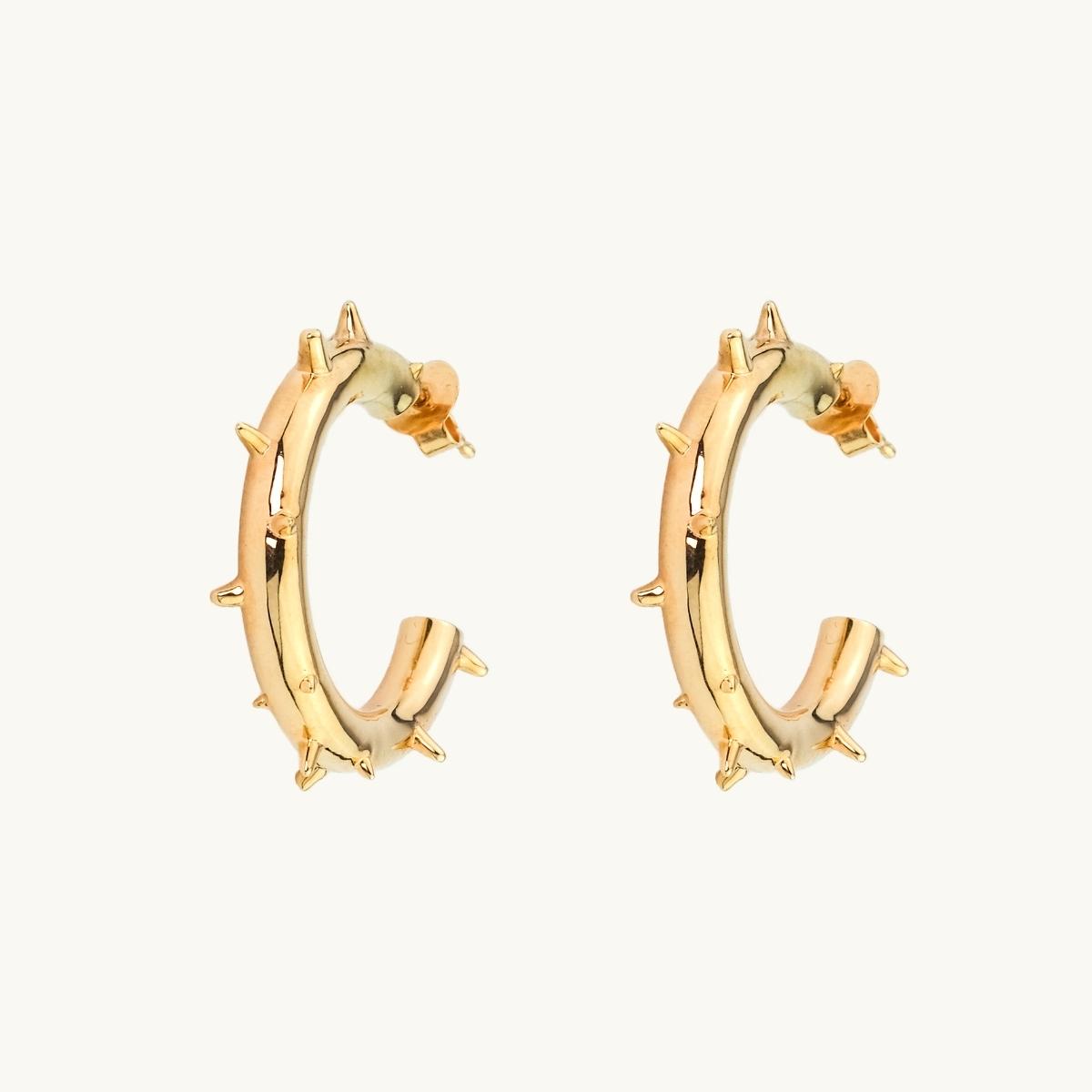 Hoops with thorns, fig tree, gold