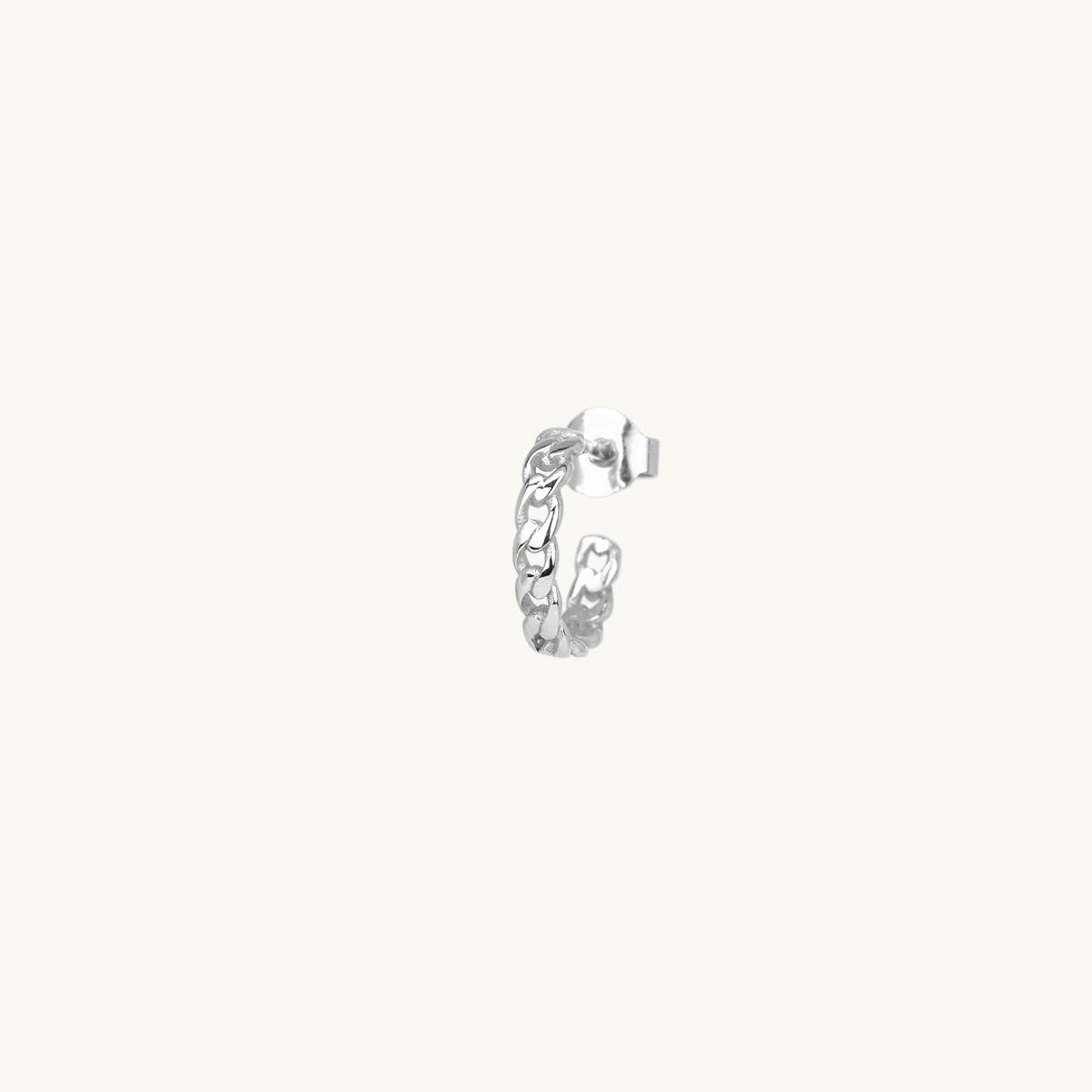 Mini earrings link in silver