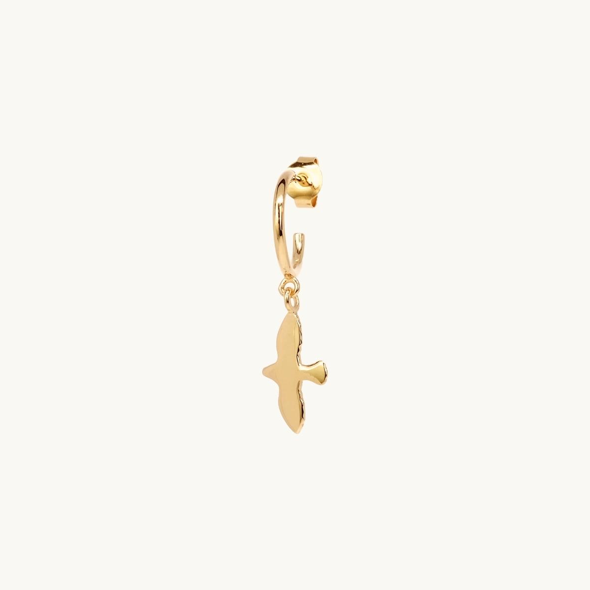 Gold dove on hoop, hook