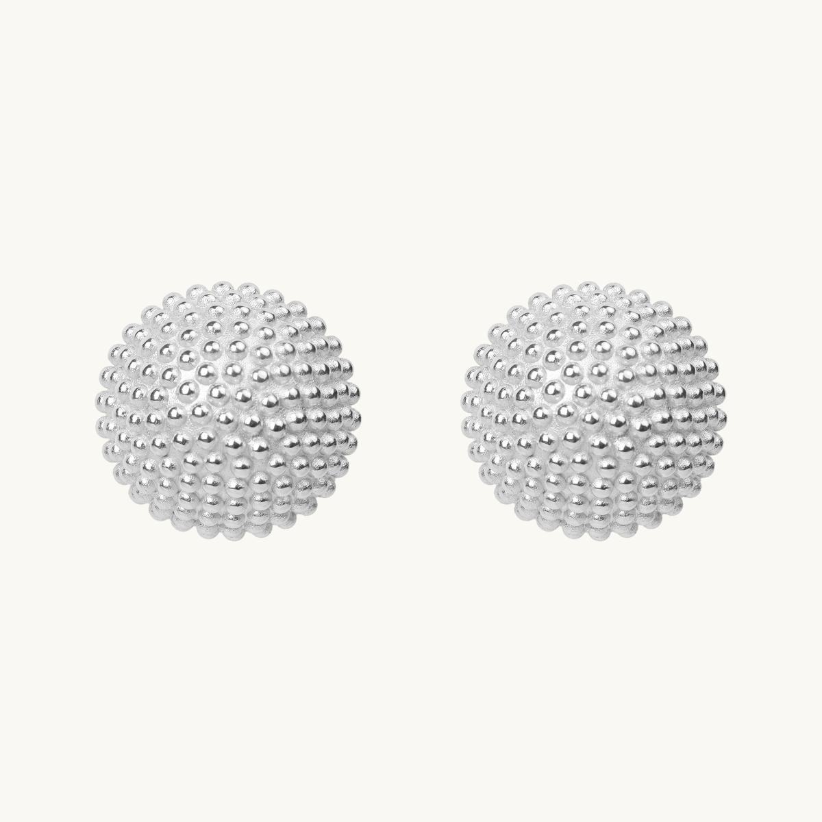 Silver earrings Dew Globe