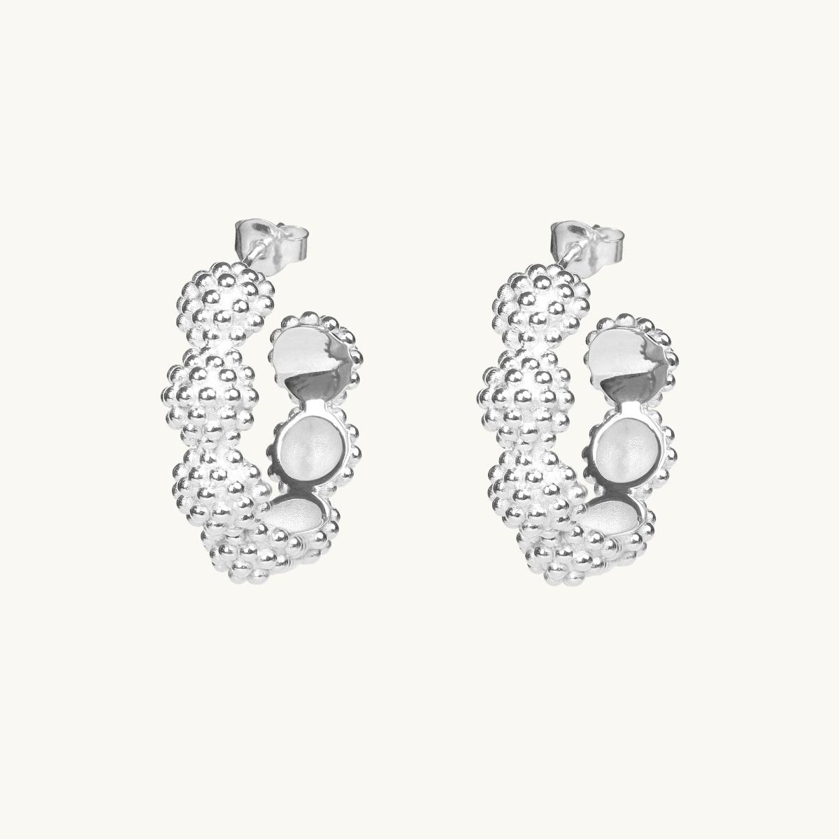 Silver hoops Dew Globe