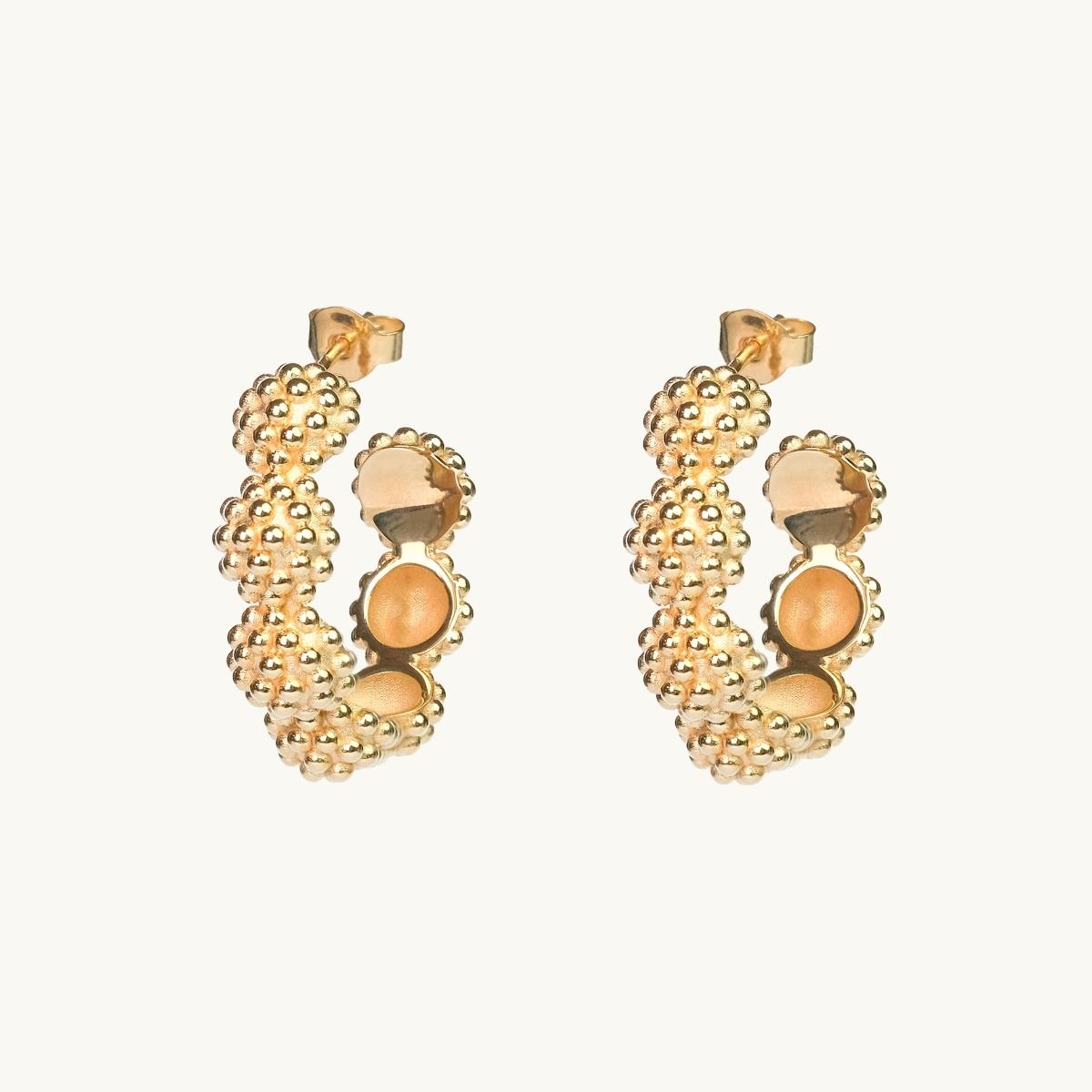 Gold hoop earrings Dew Globe