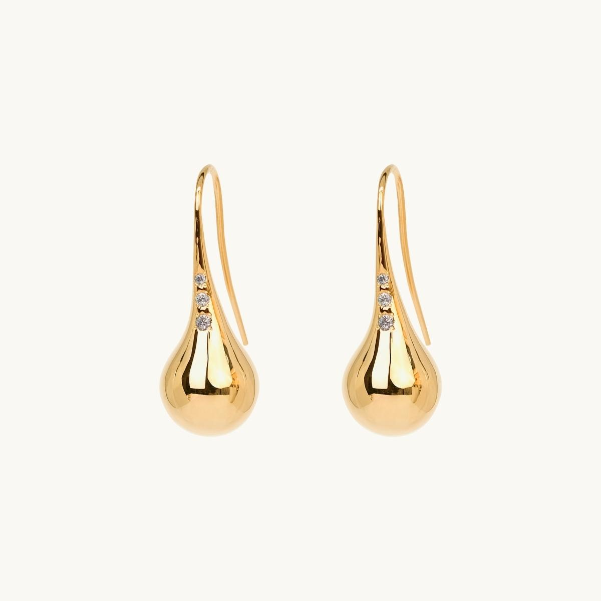 Buy Elegant White Stone Daily Use 1 Gram Gold Earrings New Design Buy Online