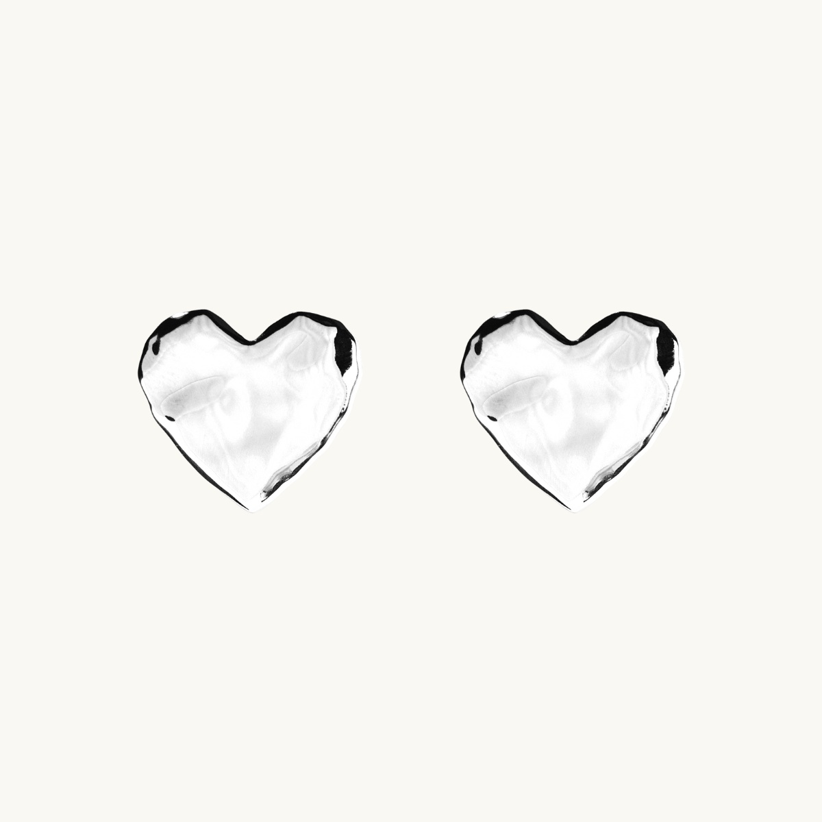 Heart earrings in silver