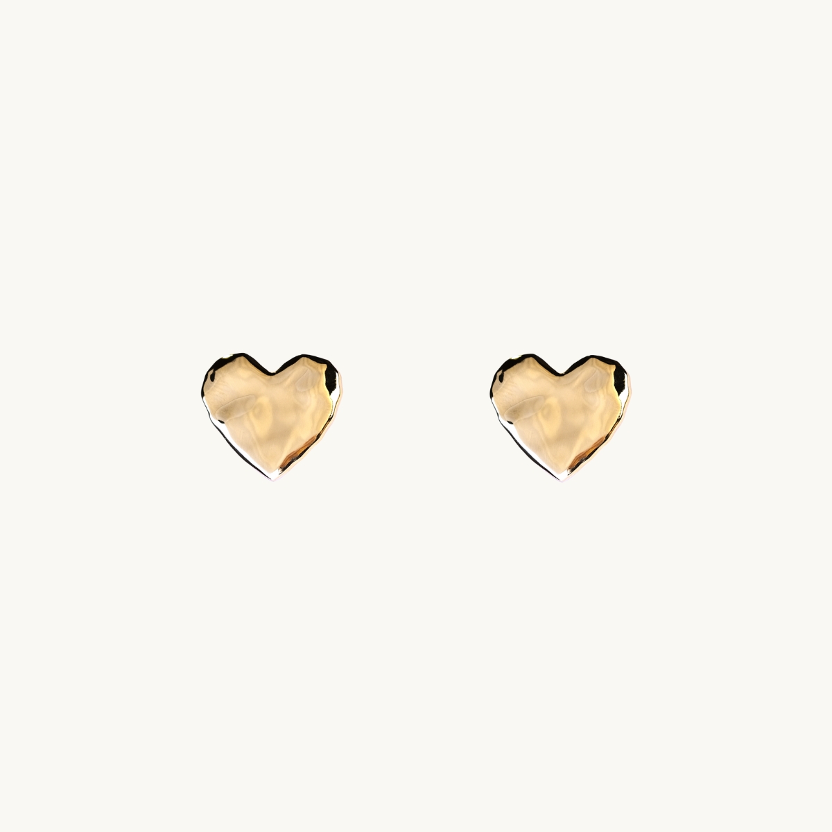 Mini heart earrings in gold
