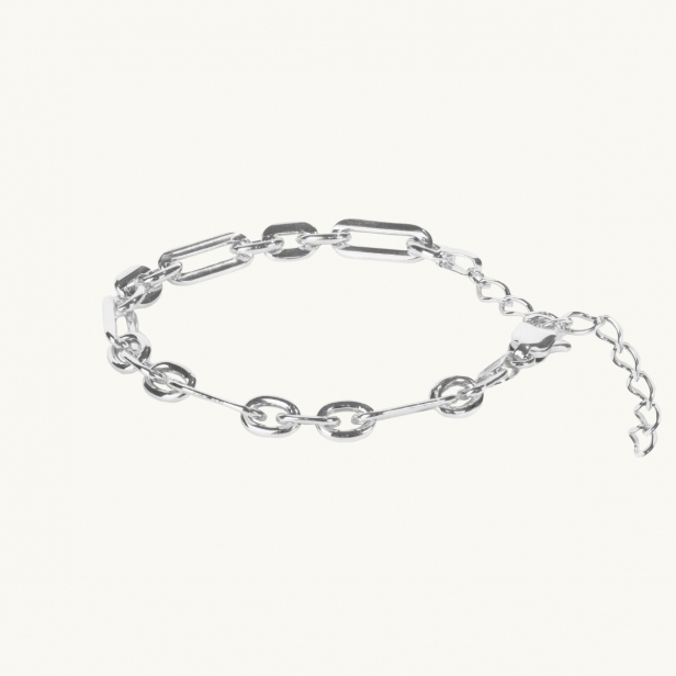 Thick bracelet chain men in silver