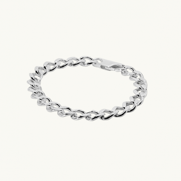 CURB CHAIN BRACELET SILVER
