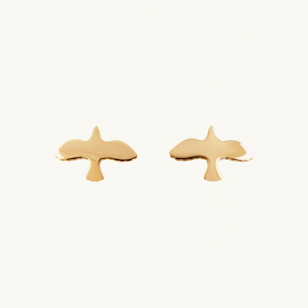 Dove earrings in 18K gold