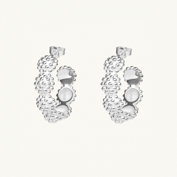 DEW GLOBE HOOPS SILVER