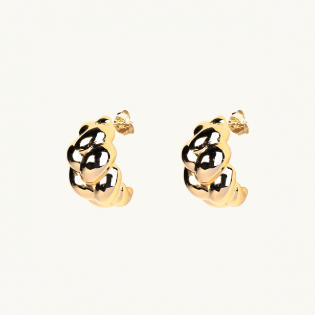 BRAIDED HOOPS GOLD