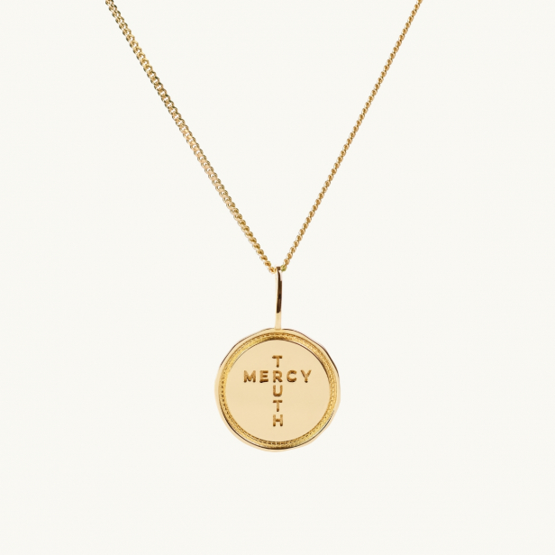 CROSS COIN NECKLACE GOLD