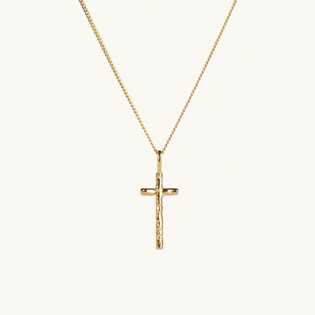 ORGANIC CROSS NECKLACE GOLD