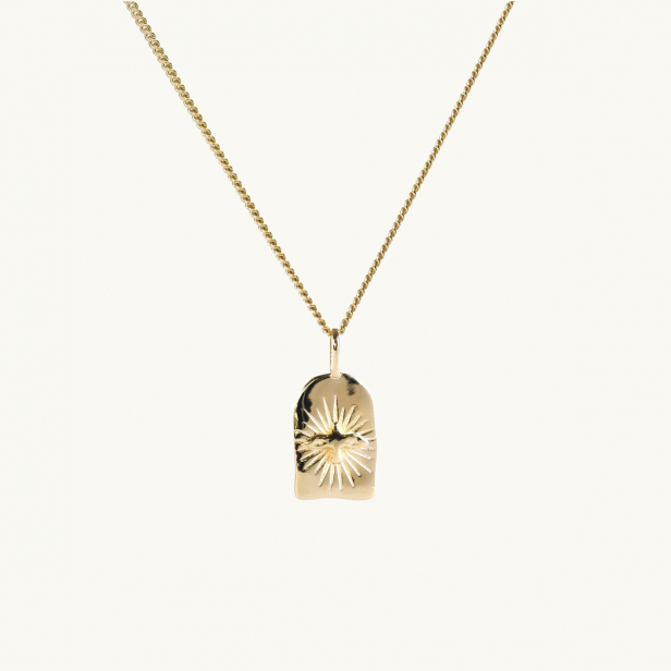 Window dove necklace gold