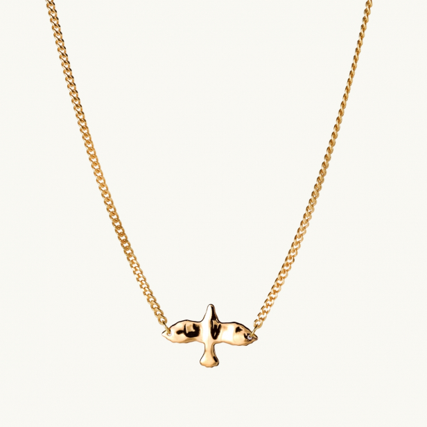 ORGANIC DOVE CURB NECKLACE GOLD