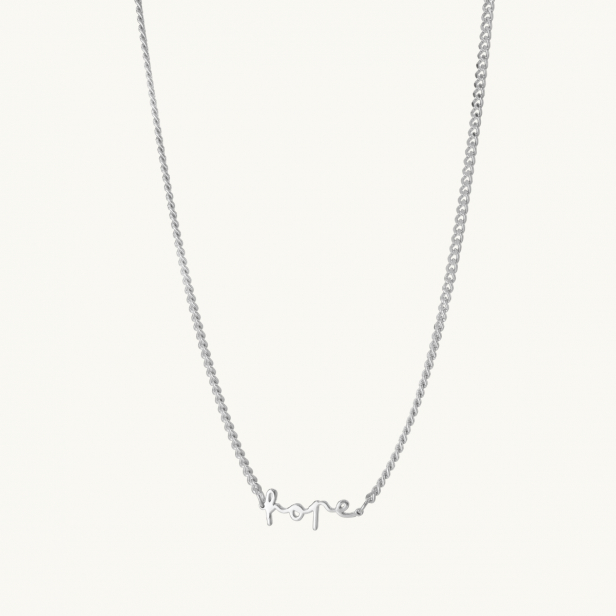 HOPE CURB NECKLACE SILVER