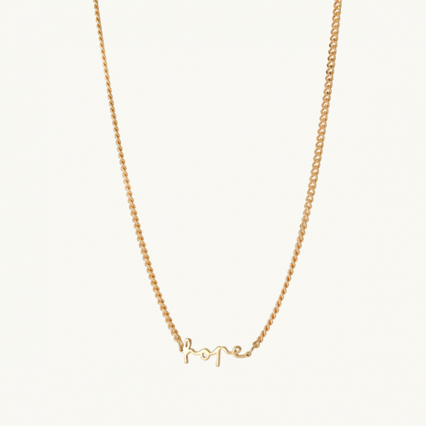 HOPE CURB NECKLACE GOLD