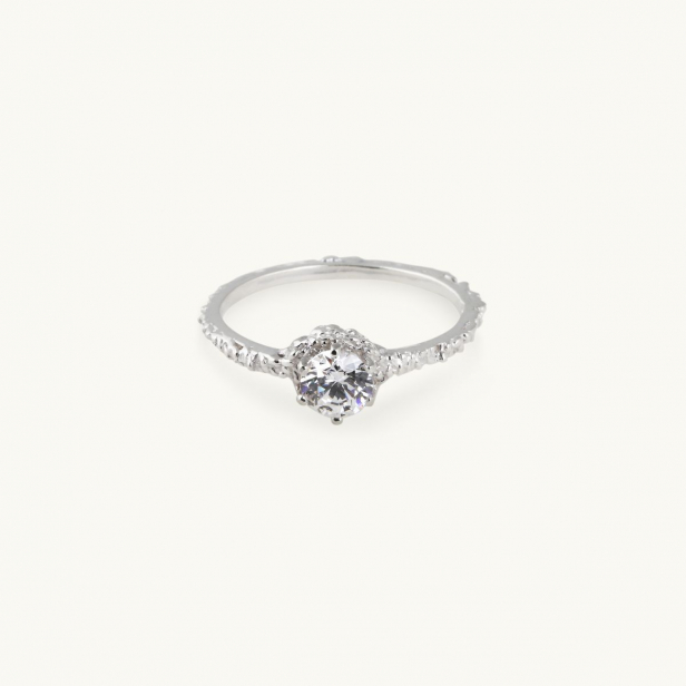SMALL SPARKLE RING SILVER