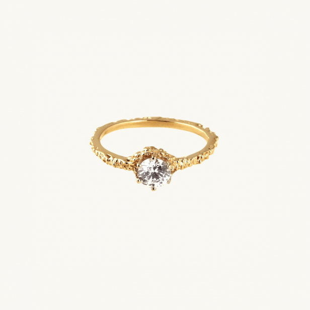 SMALL SPARKLE RING GOLD