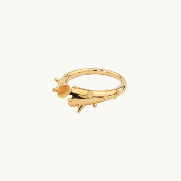 FIG TREE RING GOLD S