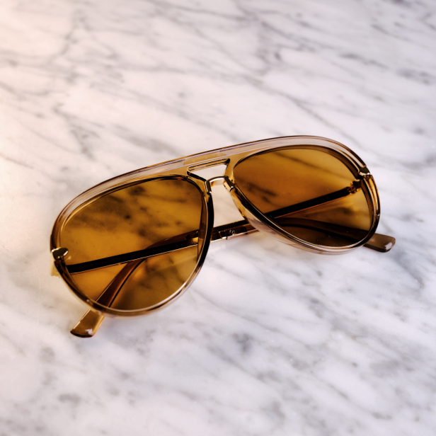 Brown aviator sunglasses
