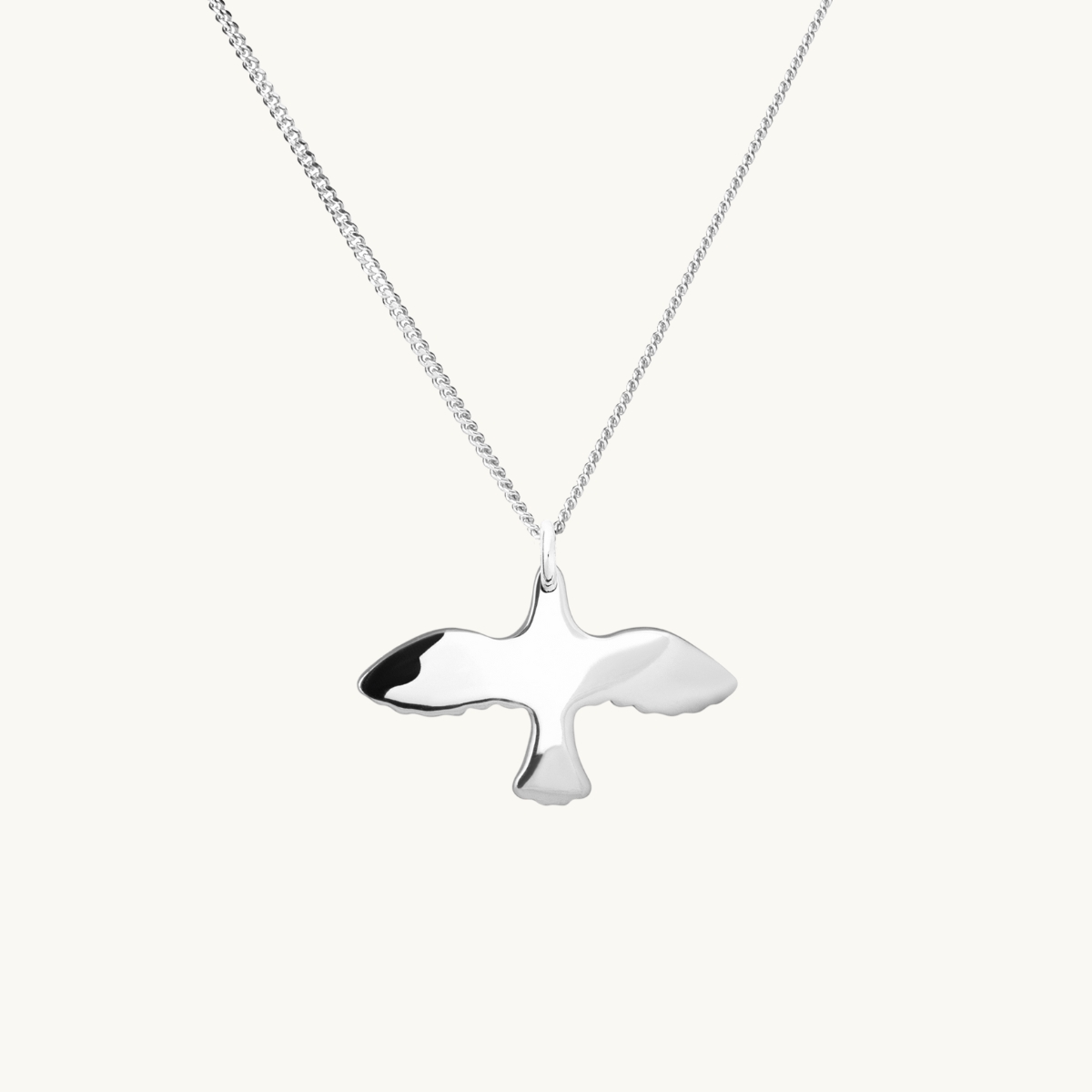 Silver dove necklace