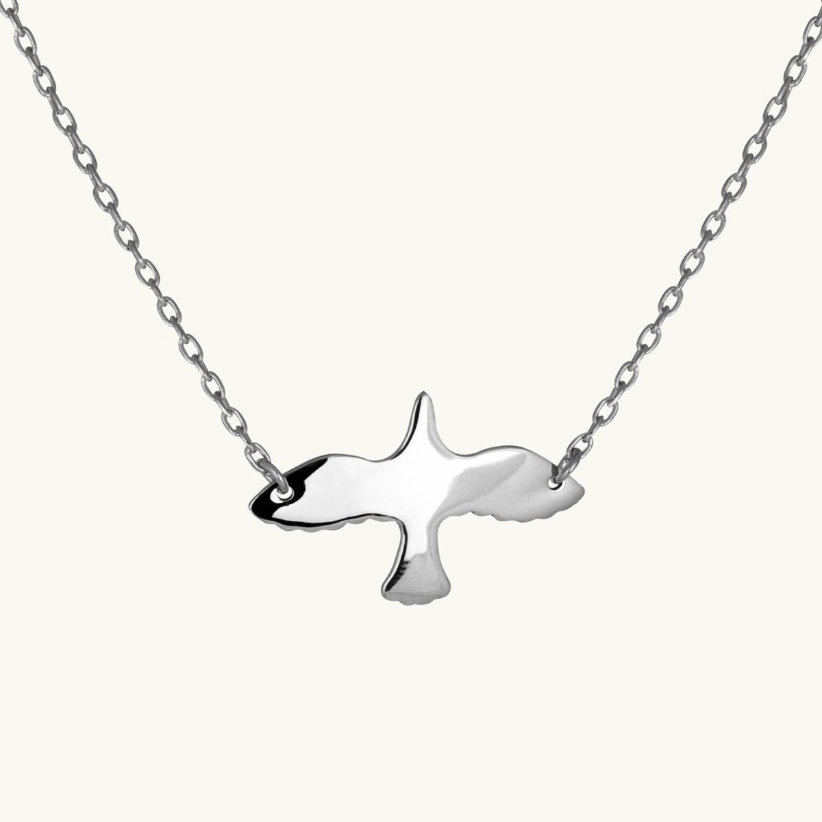 Necklace silver dove