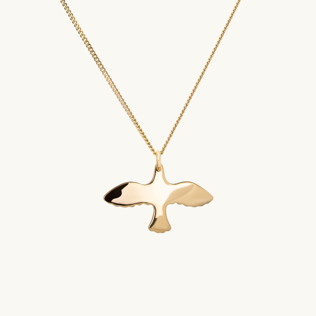 Dove necklace in 18K gold, dove pendant
