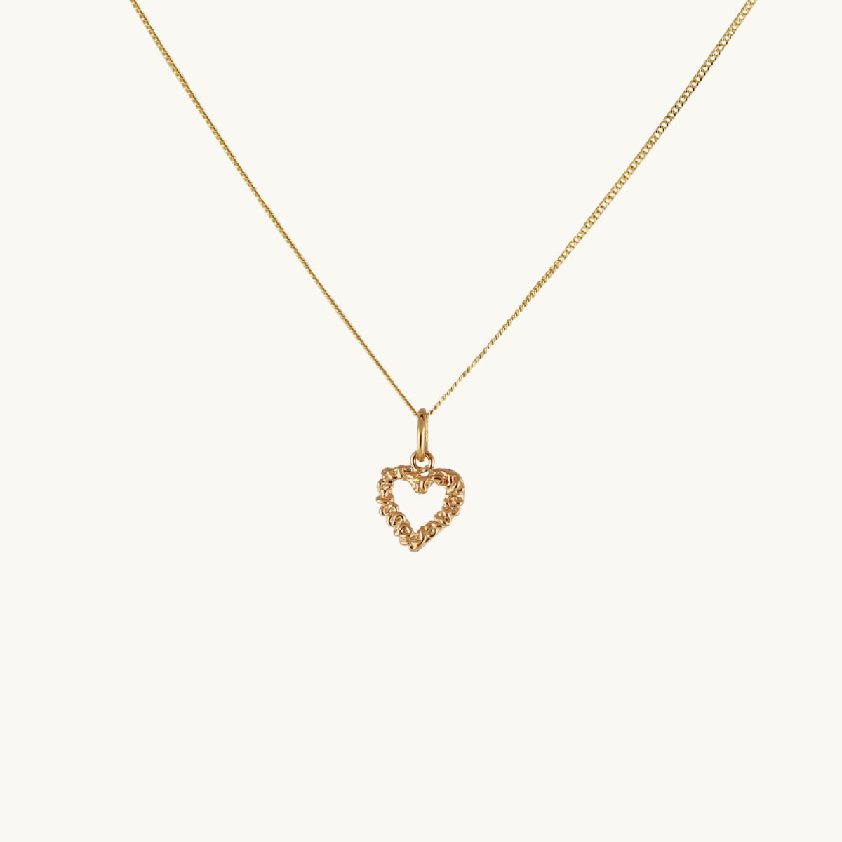 Golden heart necklace pendant 