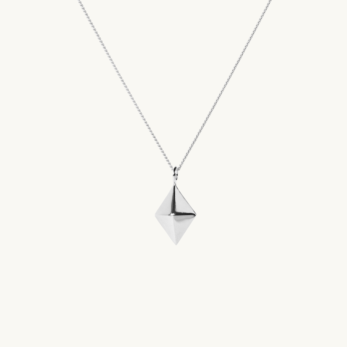 Necklace pendant large diamond ppg silver charity