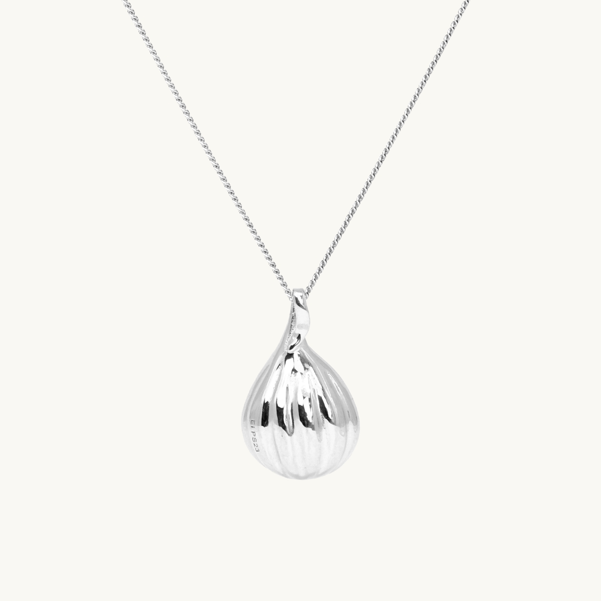 Necklace with a fig pendant silver
