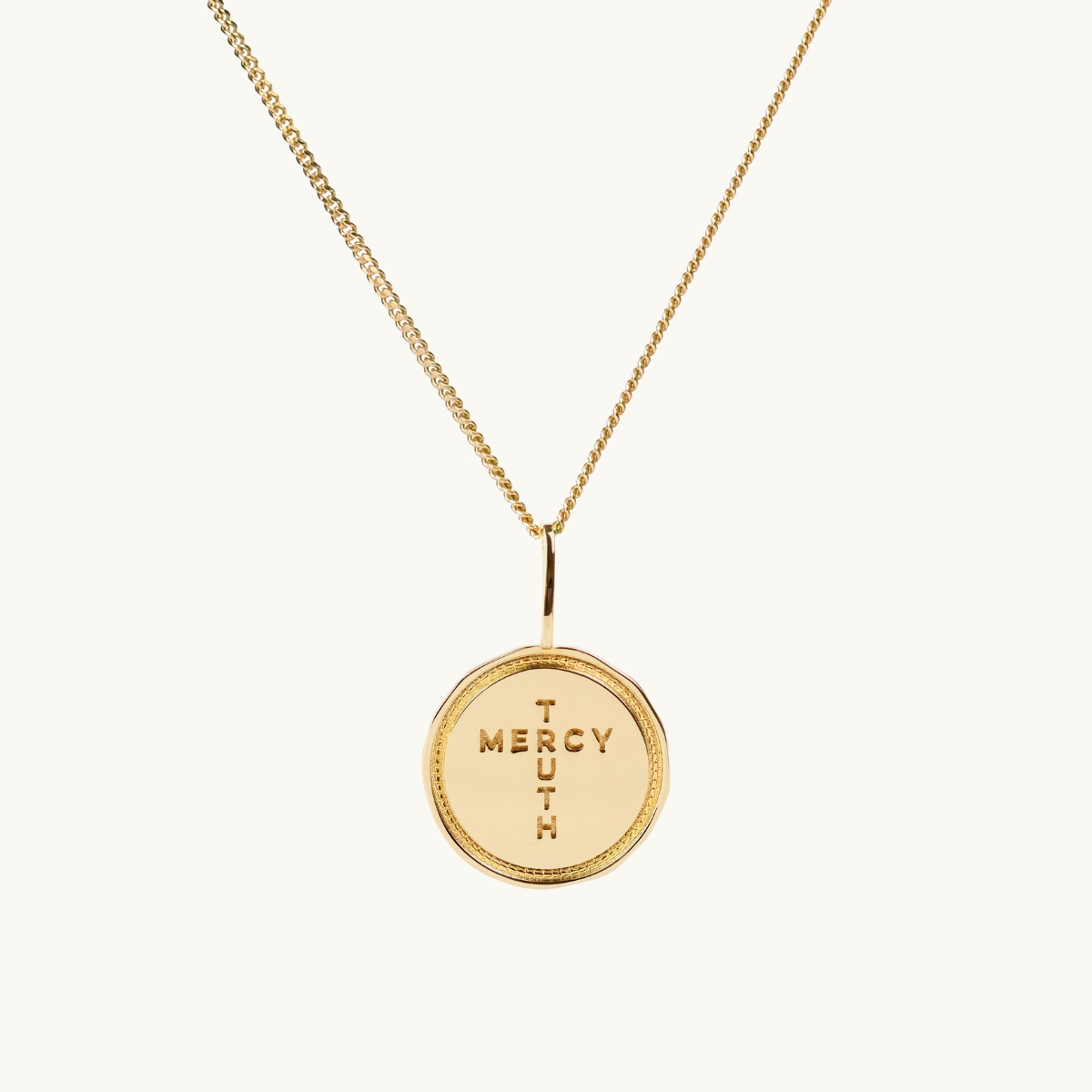 Cross coin online necklace