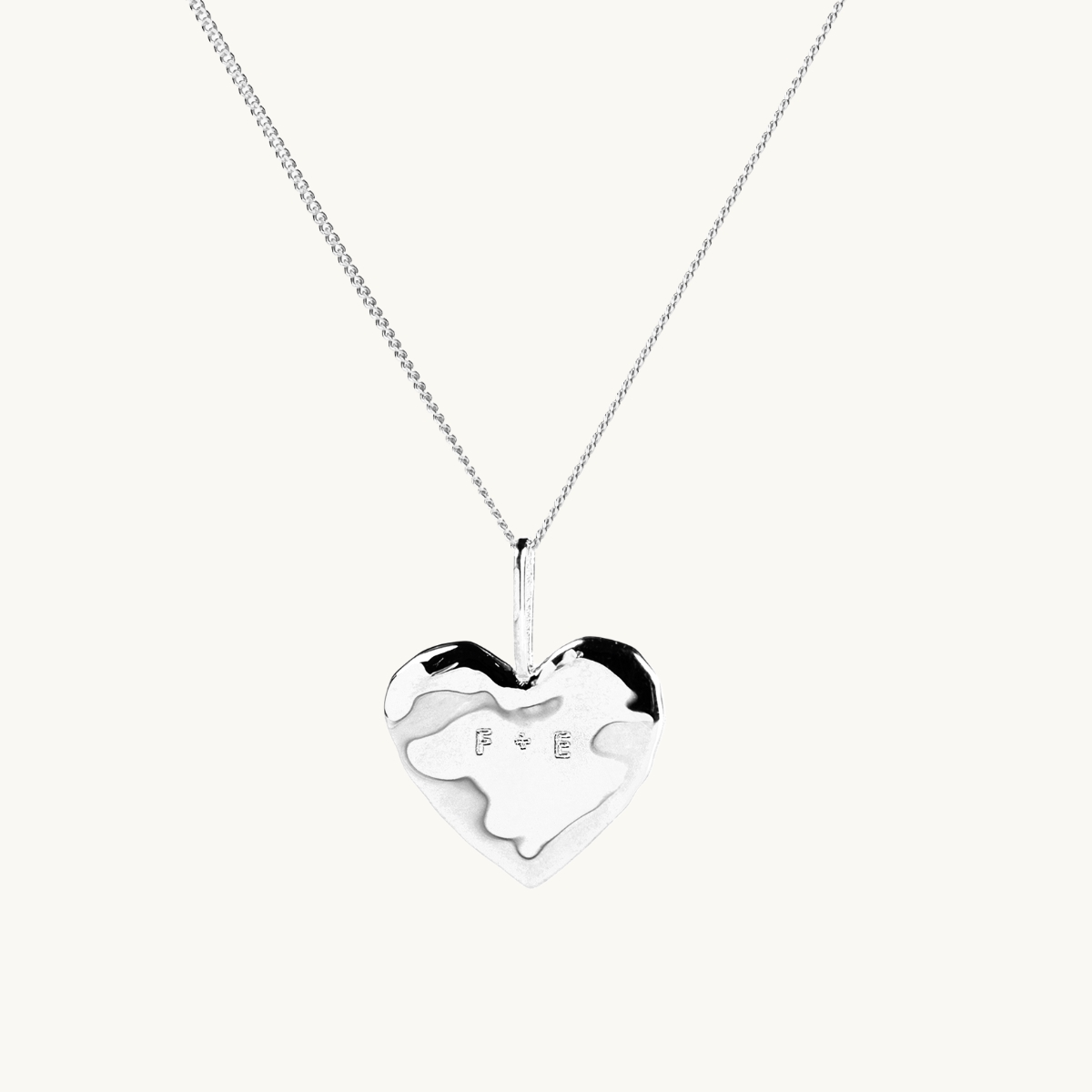 NAME HEART NECKLACE ORGANIC SILVER in the group SHOP / NECKLACES at EMMA ISRAELSSON (neck164)