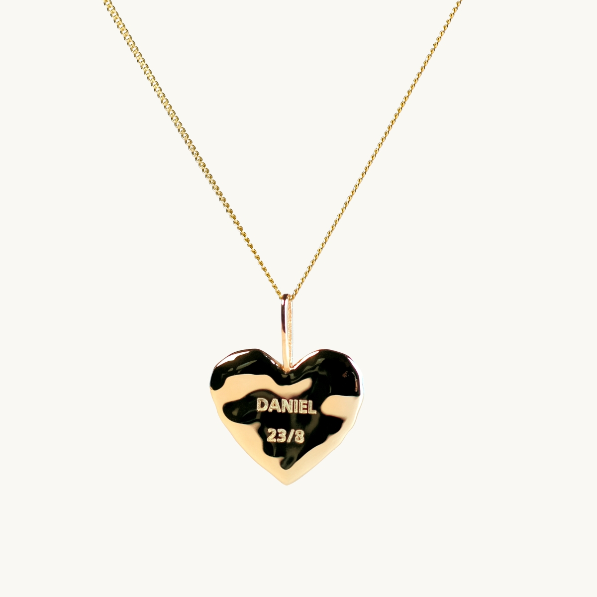 NAME HEART NECKLACE ORGANIC GOLD in the group SHOP / NECKLACES at EMMA ISRAELSSON (neck165)
