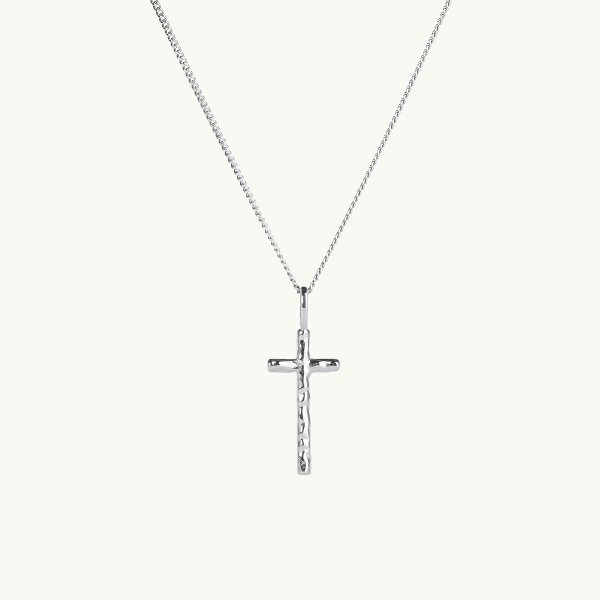 ORGANIC CROSS NECKLACE SILVER in the group SHOP / SILVER at EMMA ISRAELSSON (neck204)