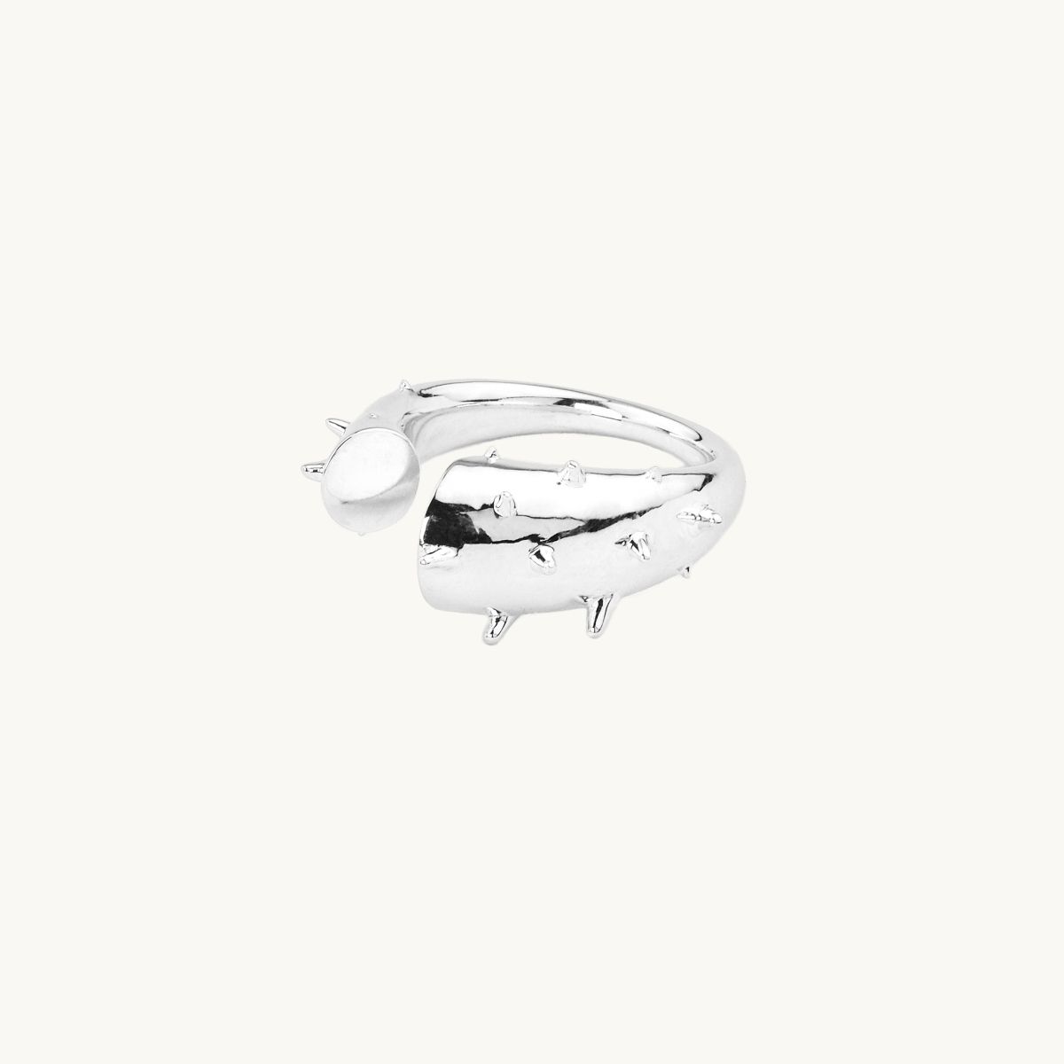 Big fig tree ring in sterling silver adjustable 
