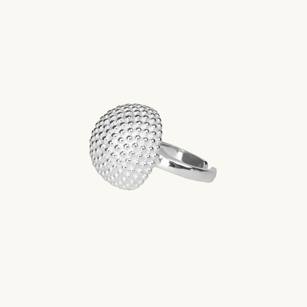 Silver ring Dew Globe