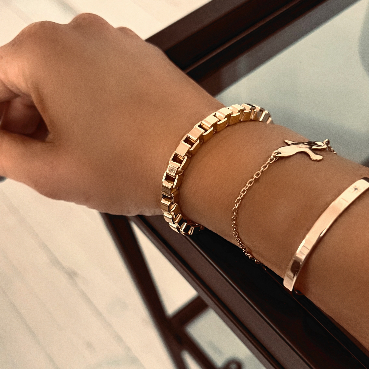 SUPER BOX BRACELET GOLD