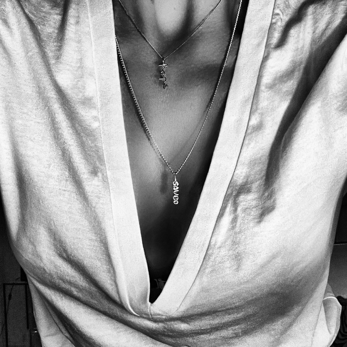 SAVED BUBBLE NECKLACE SILVER