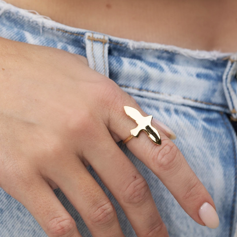 Gold sale dove ring