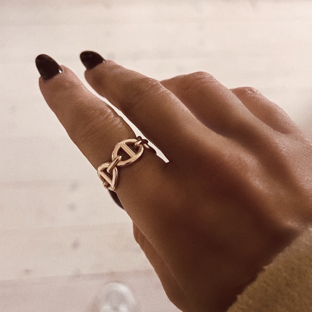 High-End Anchor Chain Classic Pinky Ring ANCHOR RING GOLD | GOLD