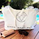 Beach tote bag with Emma Israelsson logo