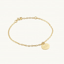 Bracelet in gold plated brass with a PS23 pendant