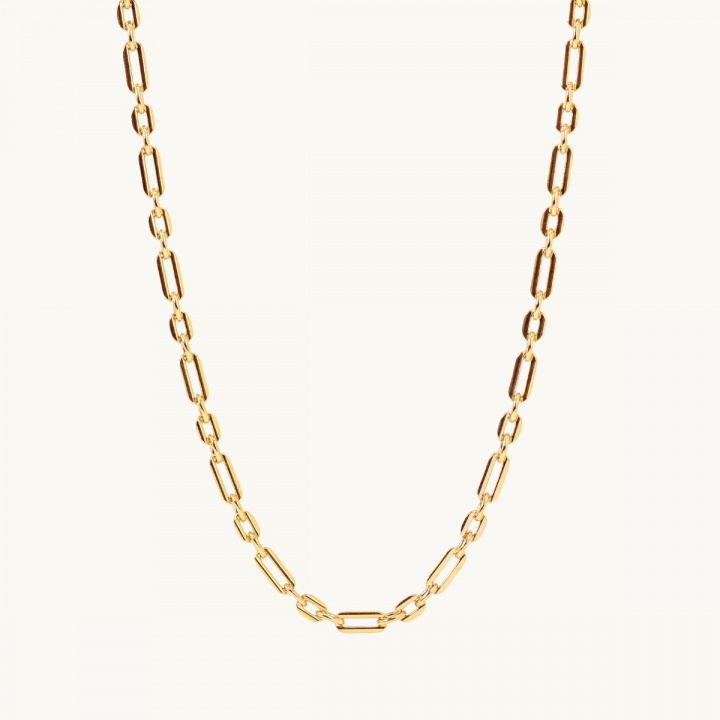 Chunky necklace chain in gold plated silver
