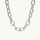 Thick chunky chain necklace in silver